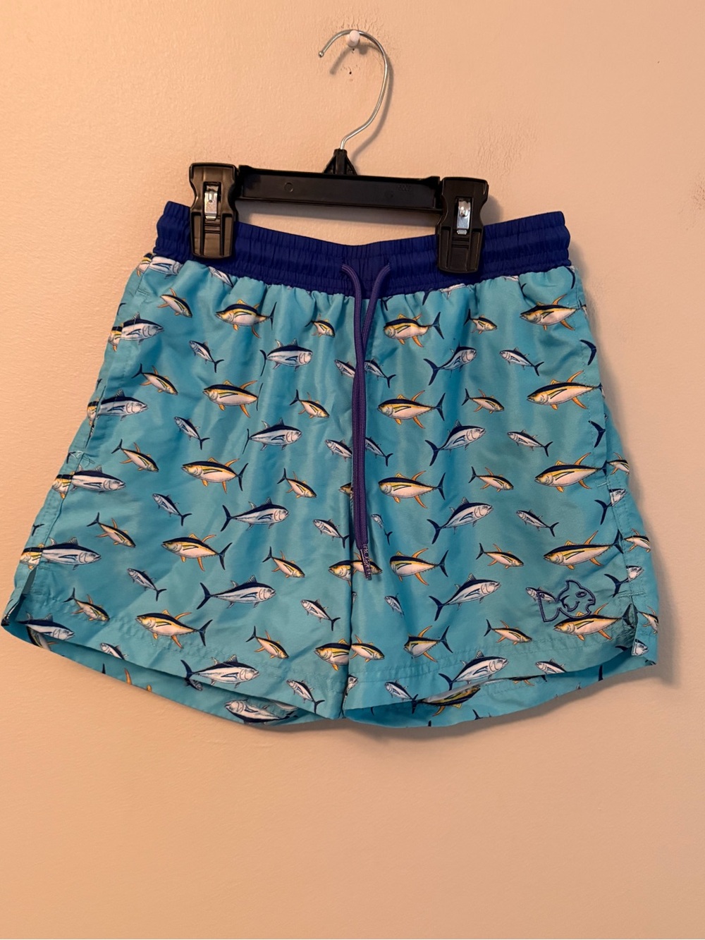 Prodoh Blue Fish Print Swim Trunks